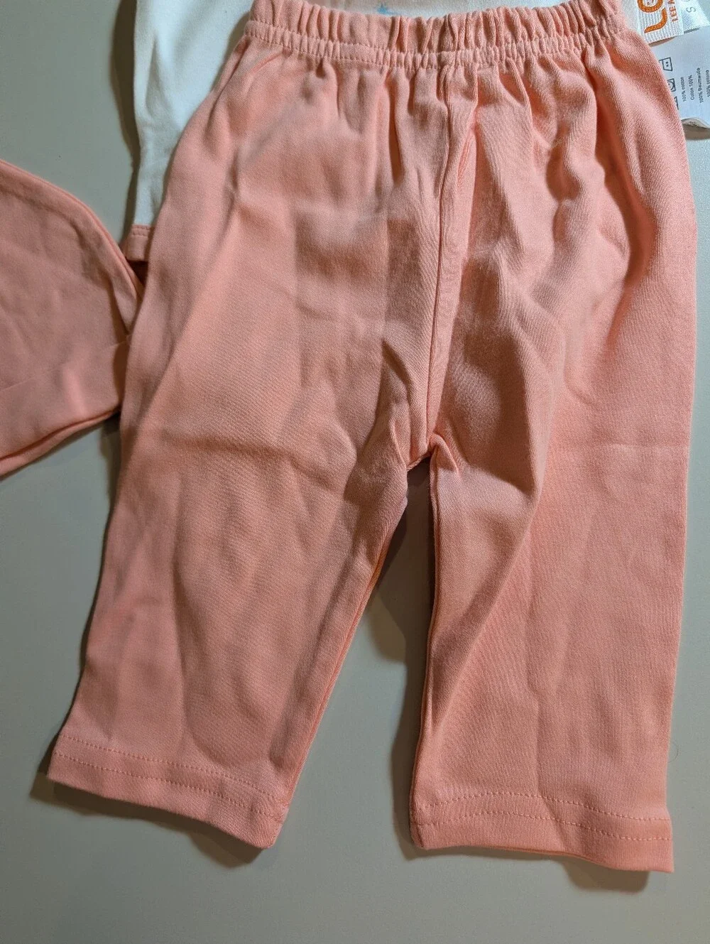 Lee & Town Princess Castle Baby Girls Peach Two-Piece Set with Hat NWT 0-3 Month